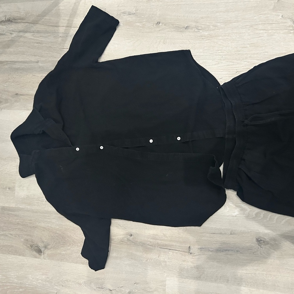 Black Button-Up set